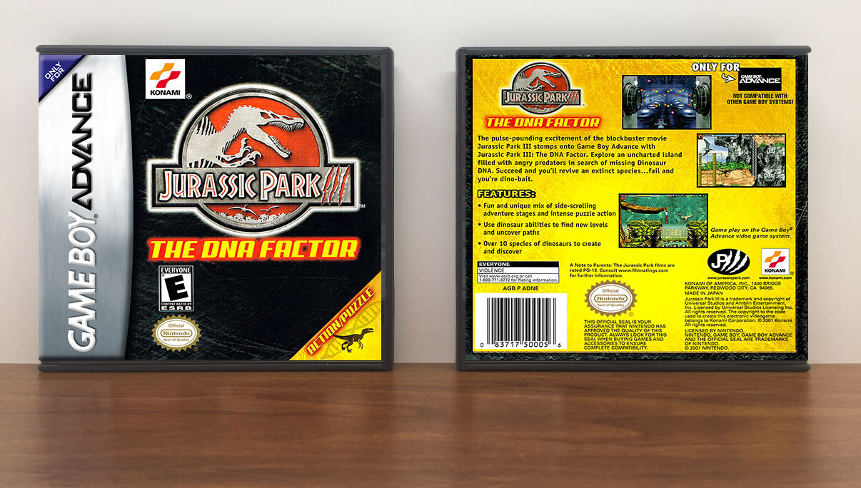 Jurassic Park III: The DNA Factor, Artwork Spine Color: Chrome