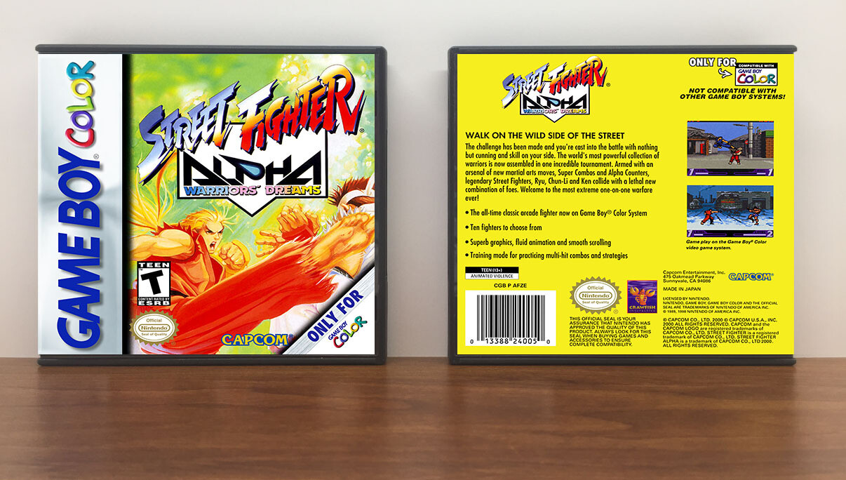 Street Fighter Alpha: Warriors&#39; Dreams, Artwork Spine Color: Chrome