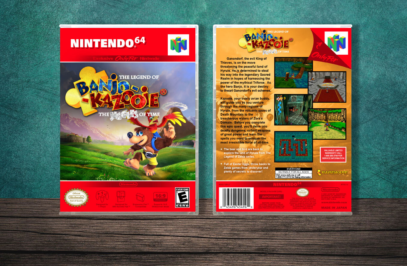 Banjo-Kazooie Jiggies of Time, Case Color: CLEAR (Transparent)