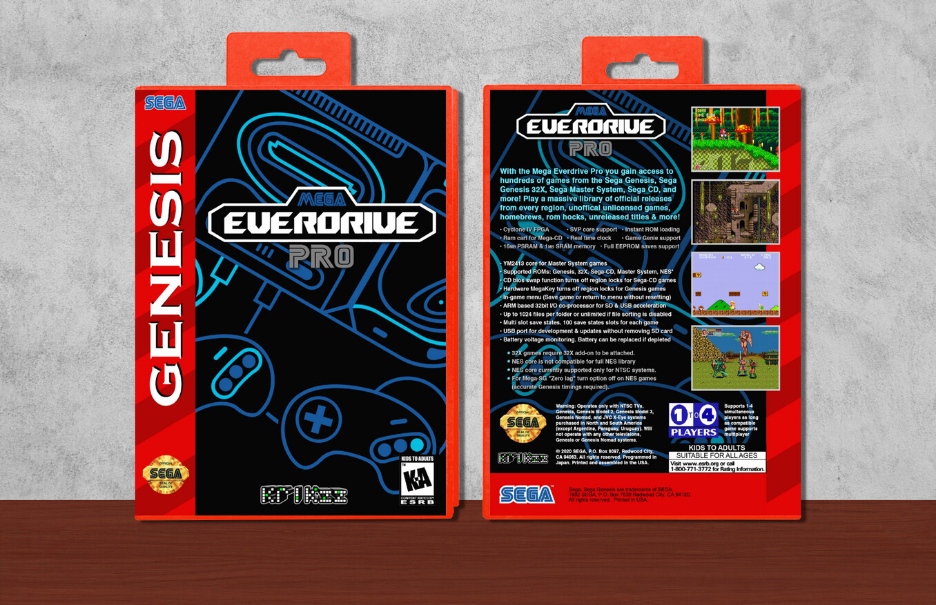 Mega Everdrive Pro Version 1, Case Color: Red