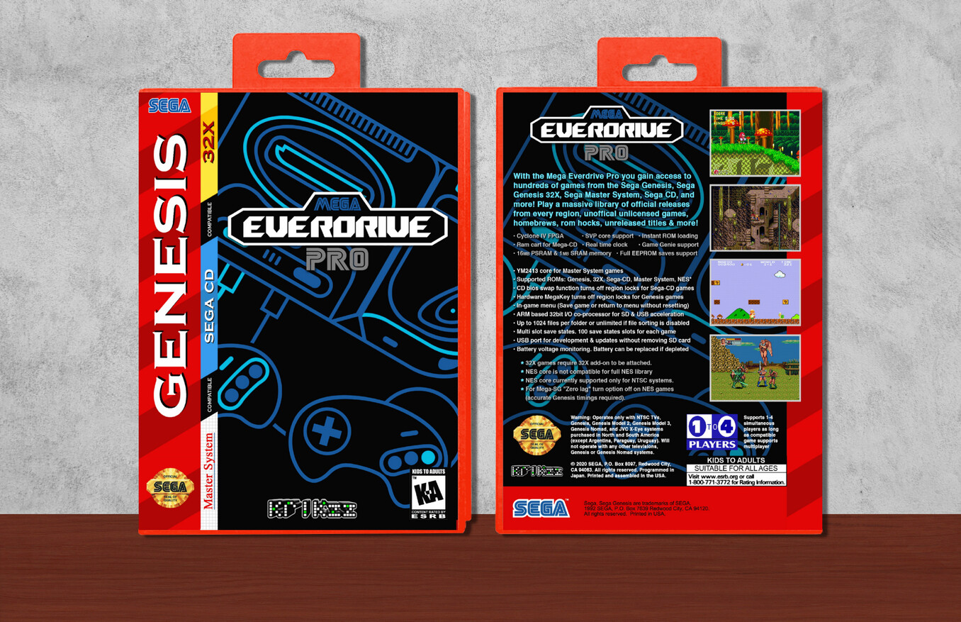 Mega Everdrive Pro Version 2, Case Color: Red