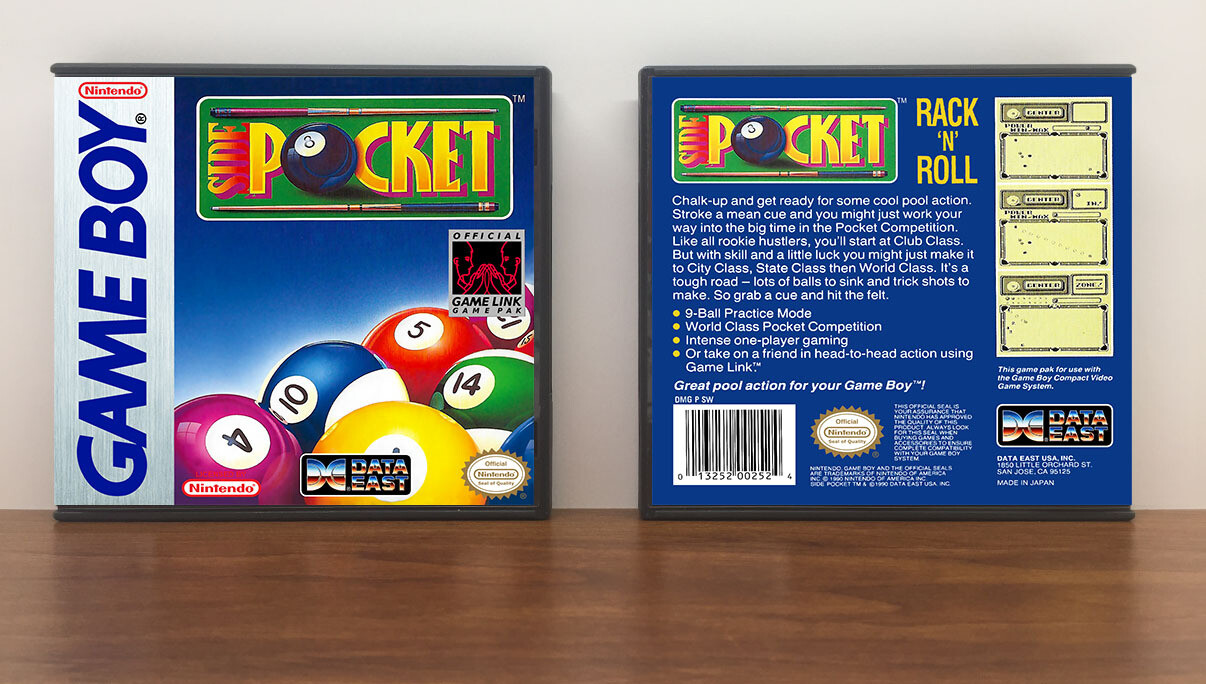 Side Pocket (Data East), Artwork Spine Color: Chrome