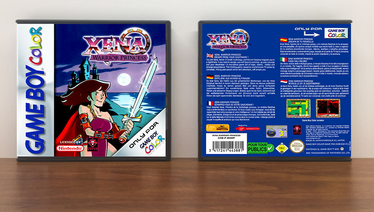 Xena: Warrior Princess (PAL), Artwork Spine Color: Chrome
