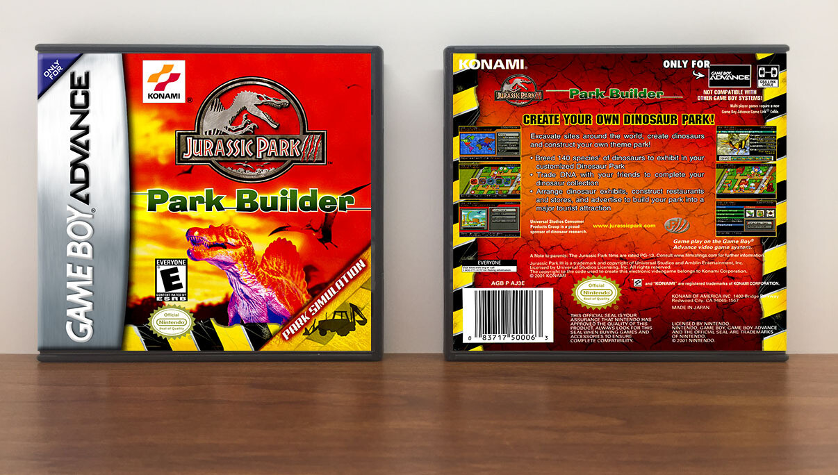 Jurassic Park III: Park Builder, Artwork Spine Color: Chrome