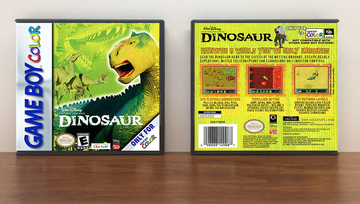 Disney&#39;s Dinosaur, Artwork Spine Color: Chrome