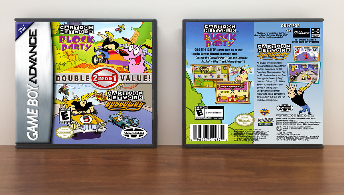 2 Games in 1 Double Value! Cartoon Network Block Party &amp; Speedway, Artwork Spine Color: Chrome