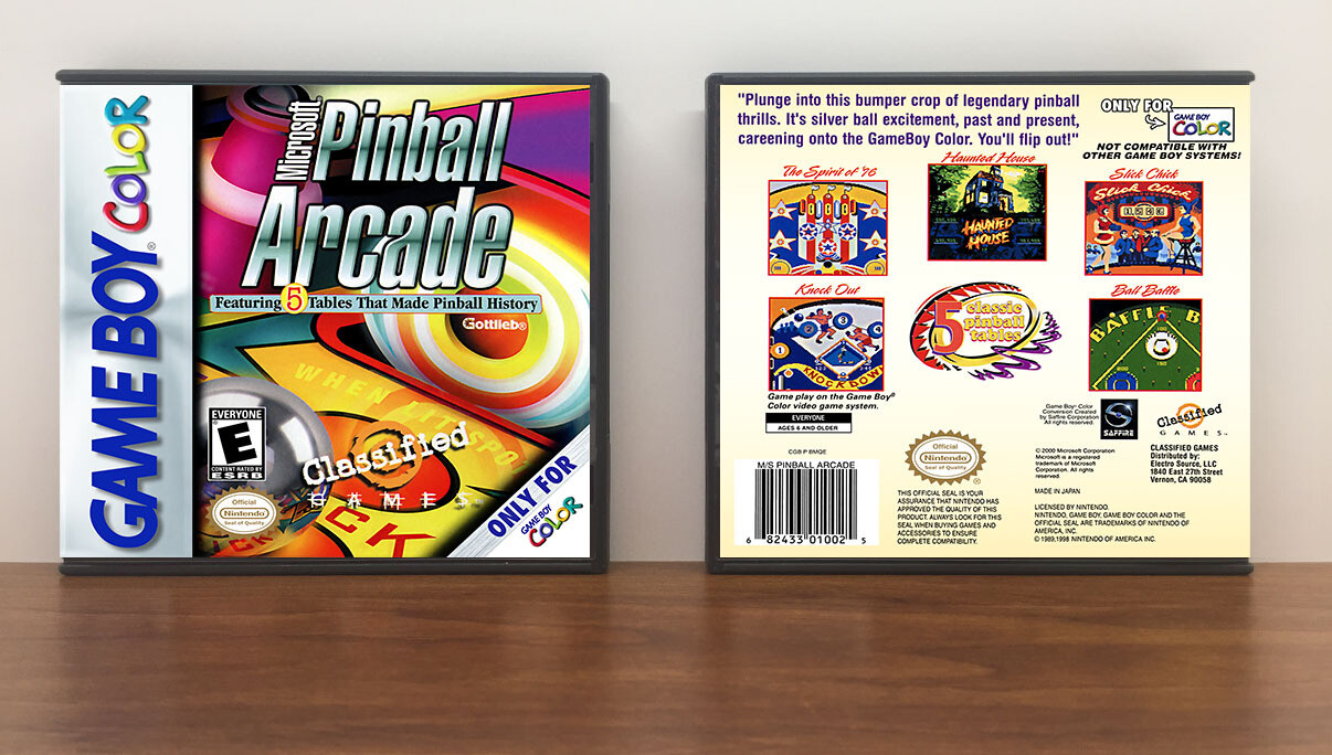 Microsoft Pinball Arcade, Artwork Spine Color: Chrome