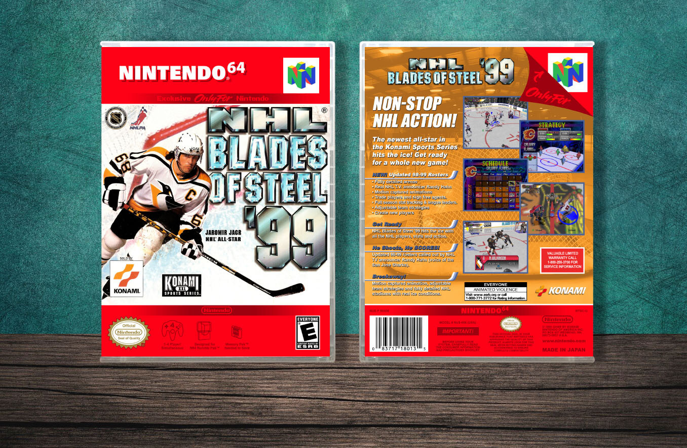NHL Blades of Steel &#39;99, Case Color: CLEAR (Transparent)