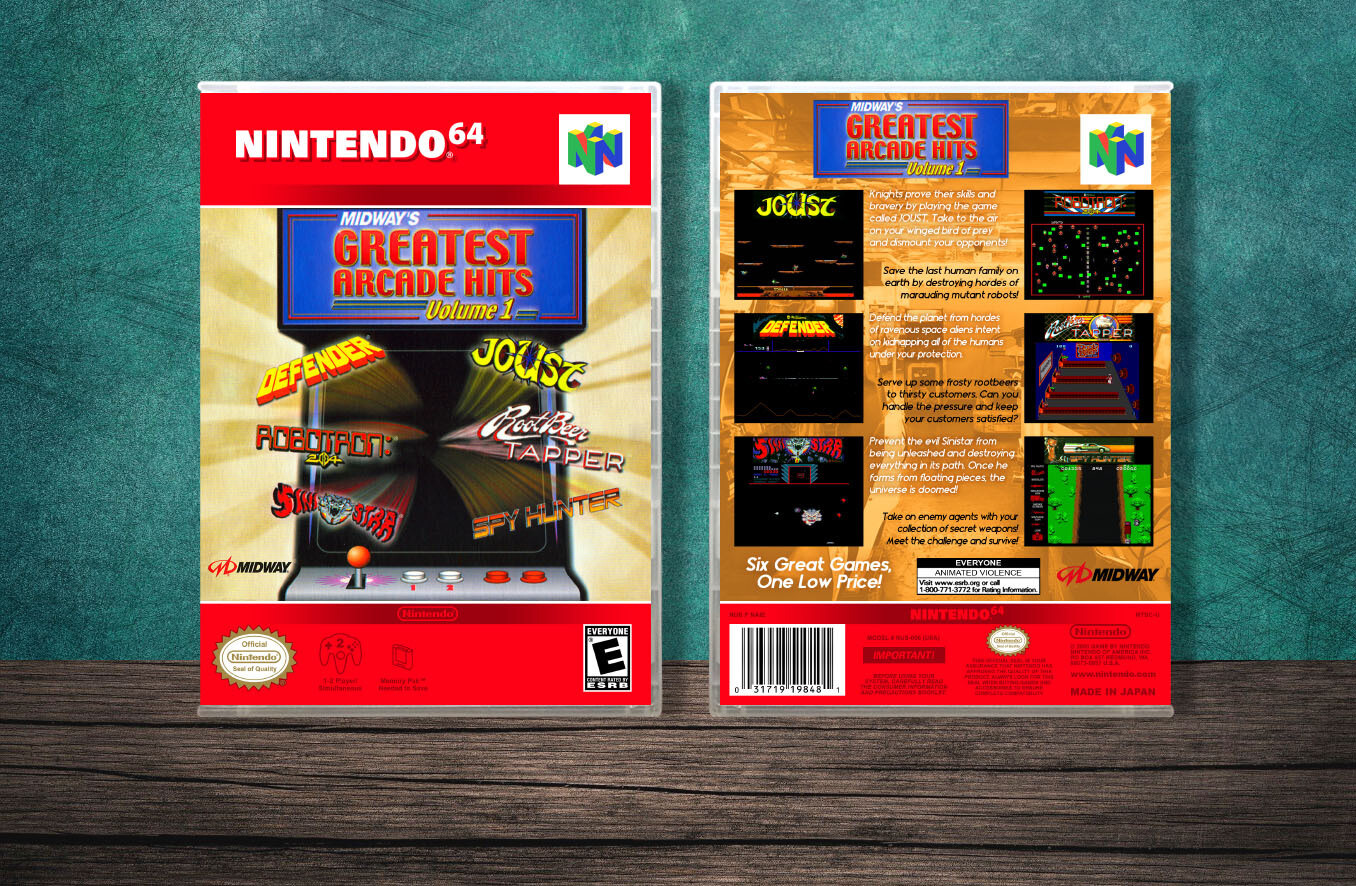 Midway&#39;s Greatest Arcade Hits Volume 1, Case Color: CLEAR (Transparent)