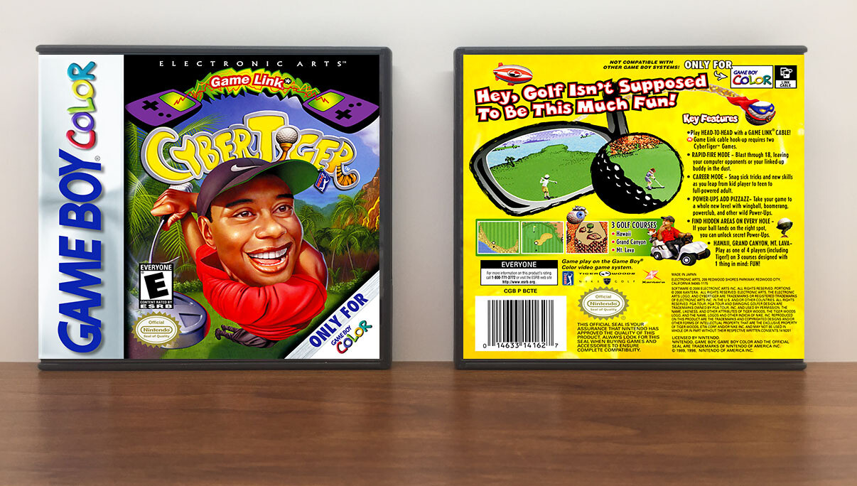 Cyber Tiger Woods Golf, Artwork Spine Color: Chrome