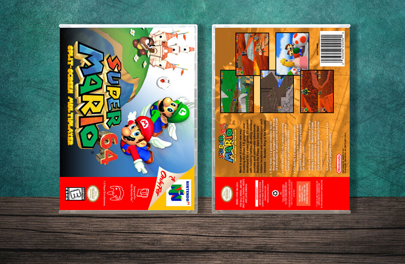 Super Mario 64: Splitscreen Multiplayer, Case Color: CLEAR (Transparent)