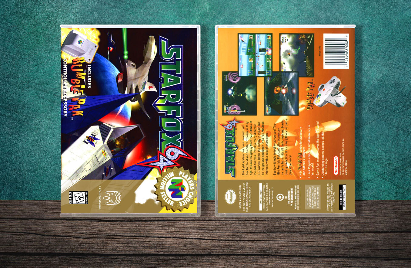 Star Fox 64 (PC), Case Color: CLEAR (Transparent)