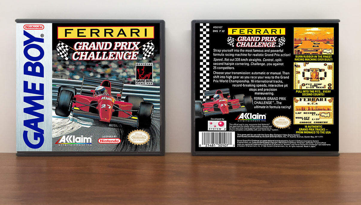 Ferrari Grand Prix Challenge, Artwork Spine Color: Chrome