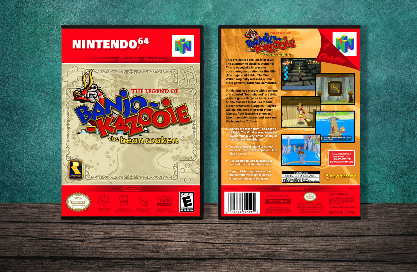 Banjo Kazooie The Bear Waker, Case Color: DARK GREY (OEM DS CASE COLOR)