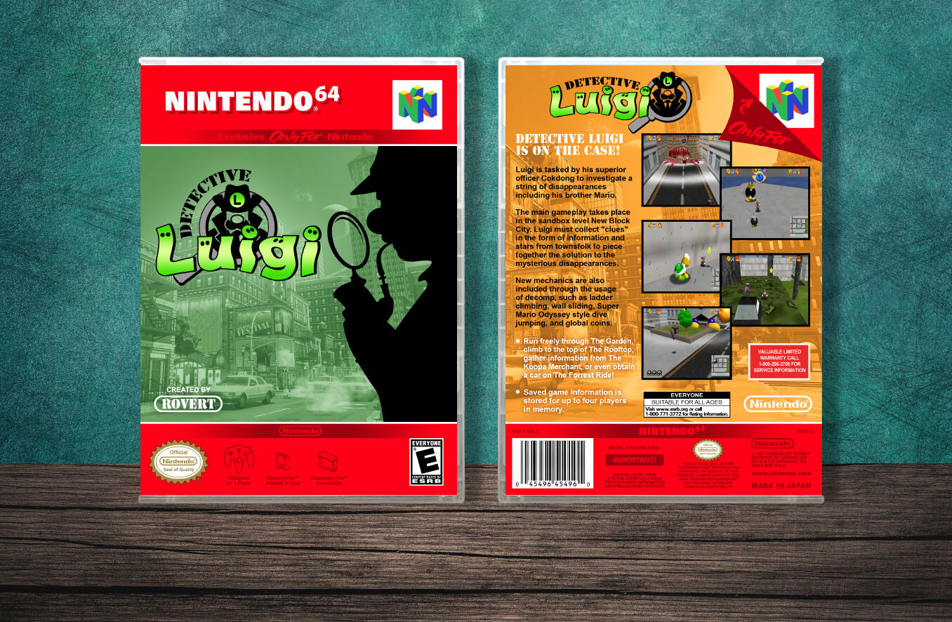 Detective Luigi, Case Color: CLEAR (Transparent)