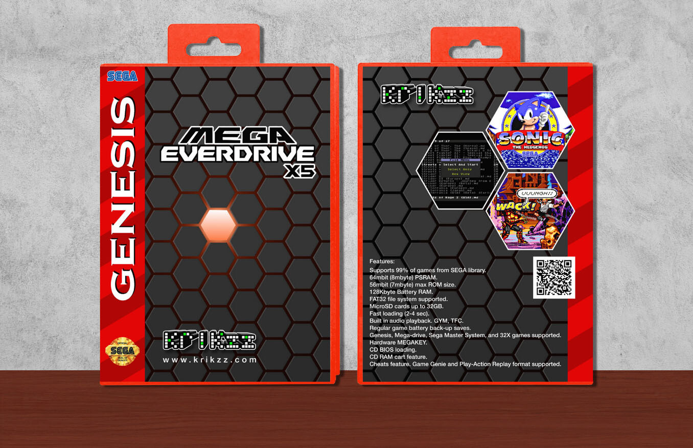 Mega Everdrive X5, Case Color: Red