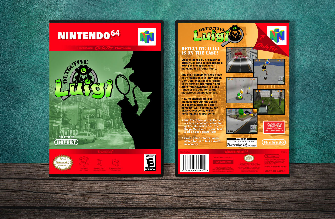 Detective Luigi, Case Color: DARK GREY (OEM DS CASE COLOR)
