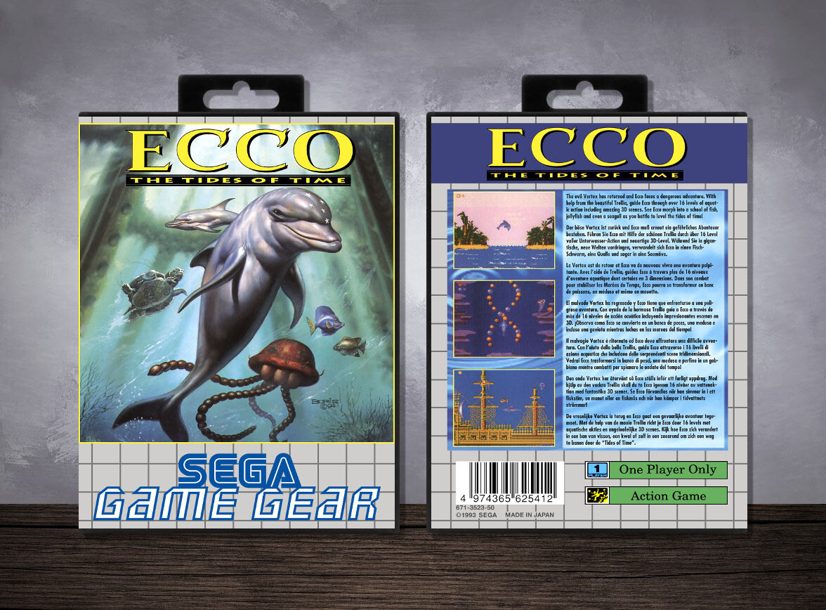 SEGA Game Gear Game Case - Ecco: The Tides of Time
