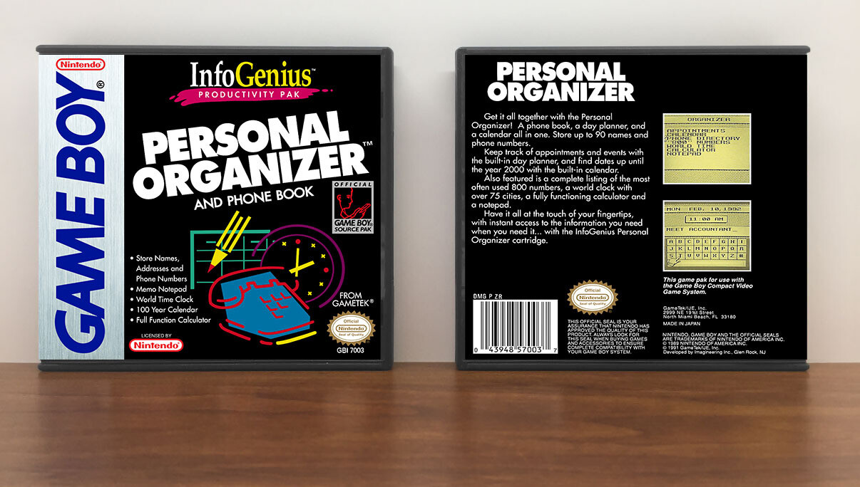 Infogenius Personal Organizer, Artwork Spine Color: Chrome
