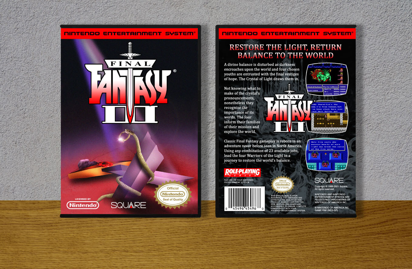 Final Fantasy III, Case Color: DARK GREY (OEM DS CASE COLOR)