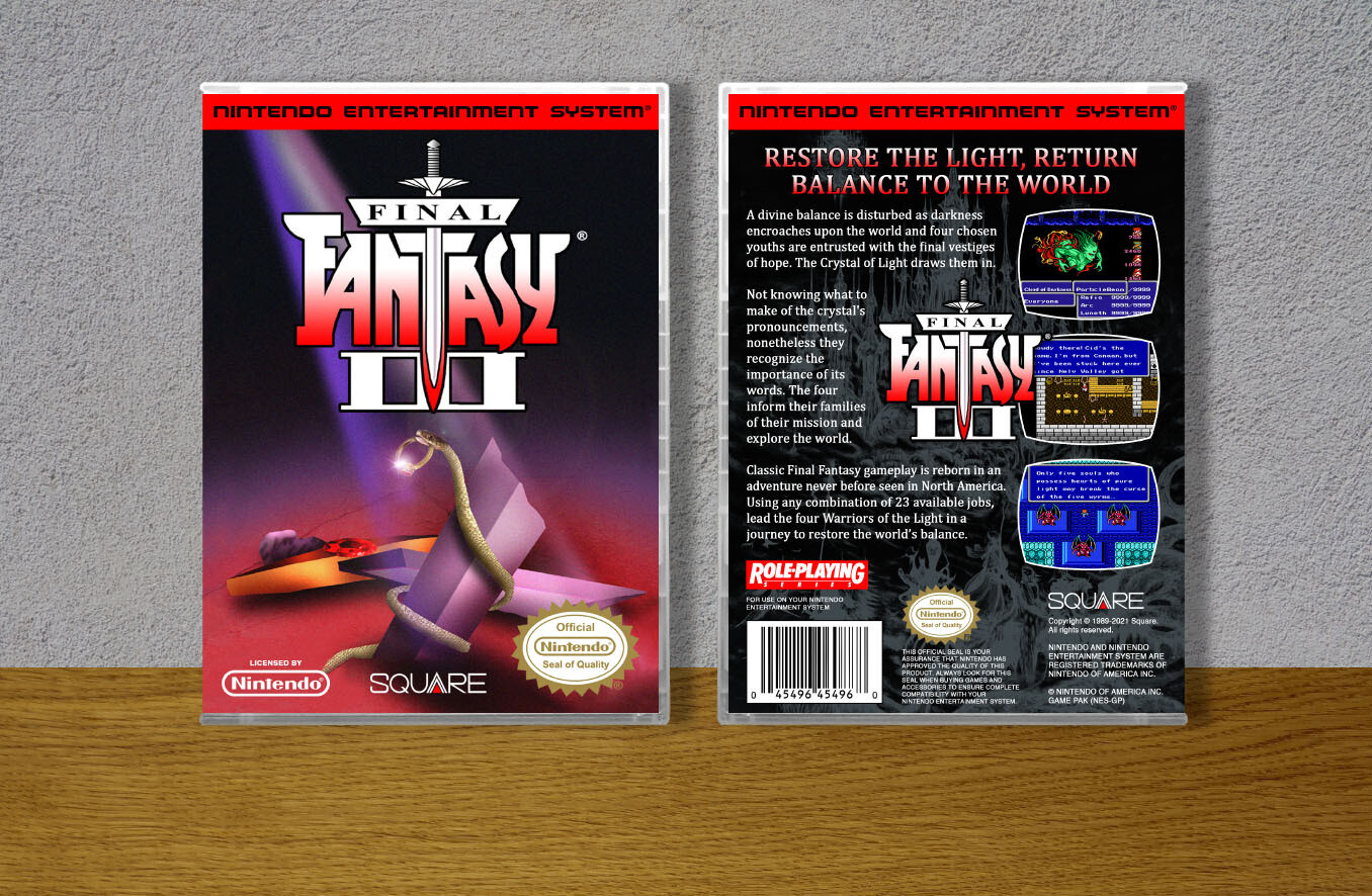 Final Fantasy III, Case Color: CLEAR (Transparent)