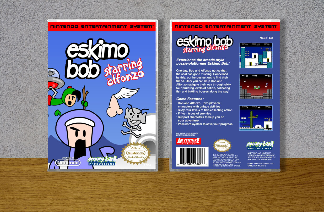 Eskimo Bob Starring Alfonzo, Case Color: CLEAR (Transparent)