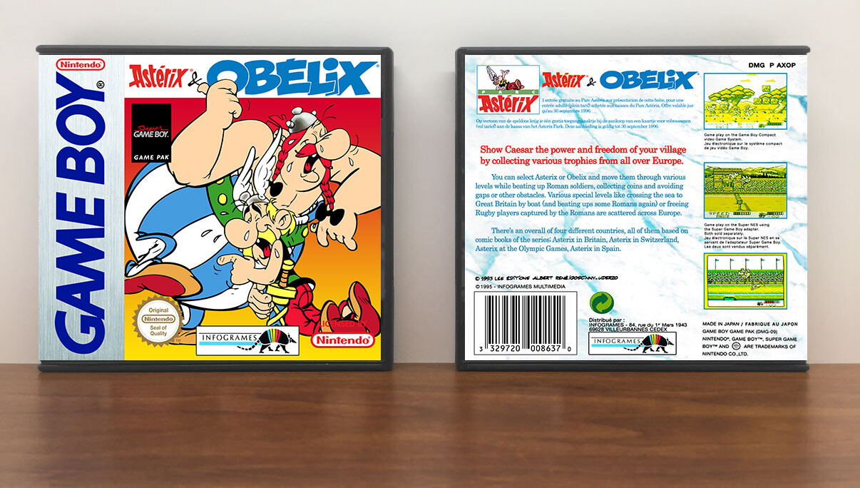 Asterix and Obelix (PAL), Artwork Spine Color: Chrome