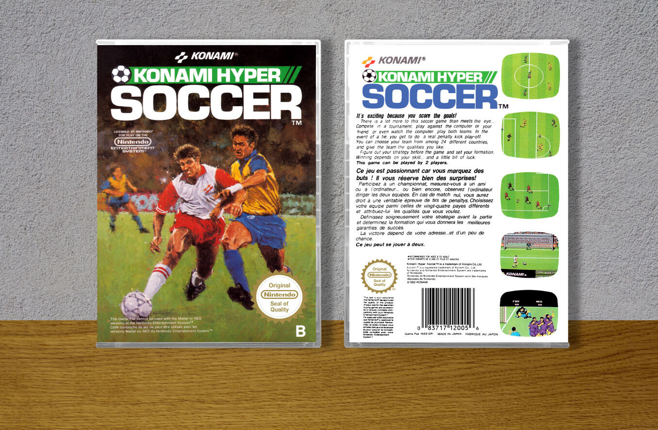 Konami Hyper Soccer, Case Color: CLEAR (Transparent)