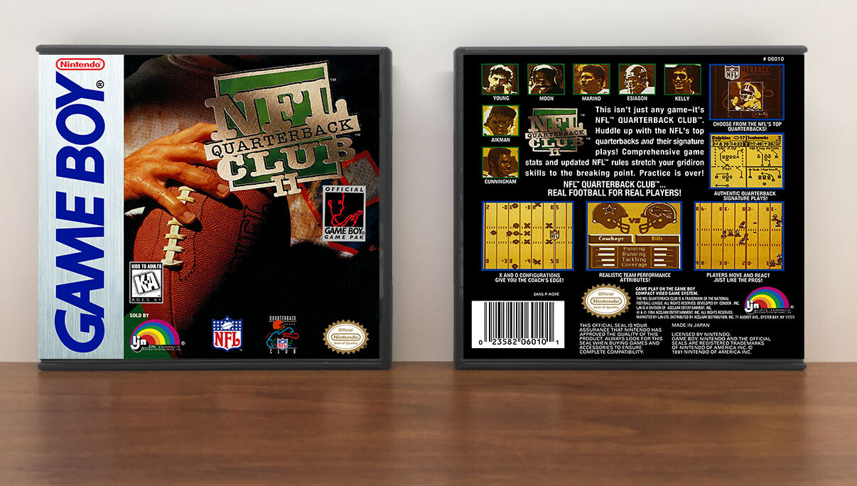 NFL Quarterback Club II, Artwork Spine Color: Chrome
