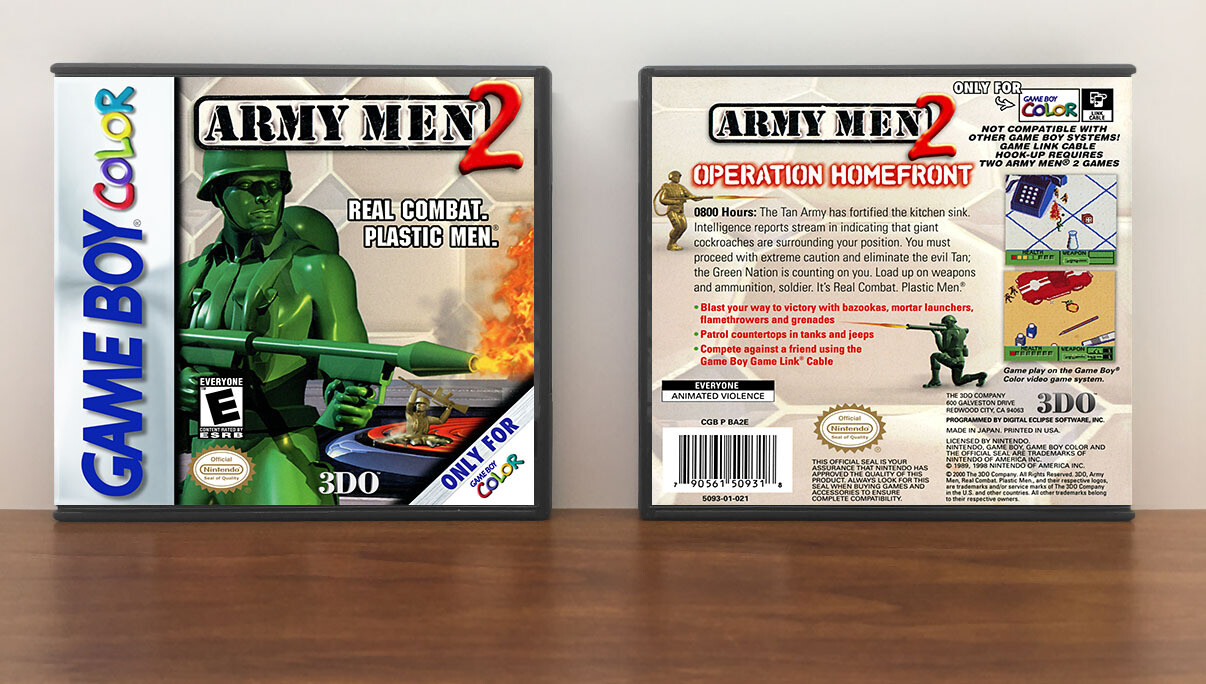 Army Men 2, Artwork Spine Color: Chrome