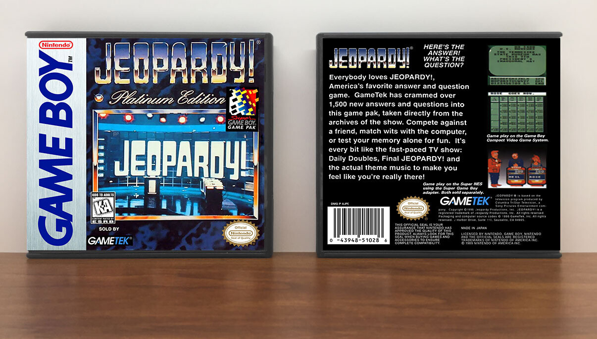 Jeopardy! Platinum Edition, Artwork Spine Color: Chrome