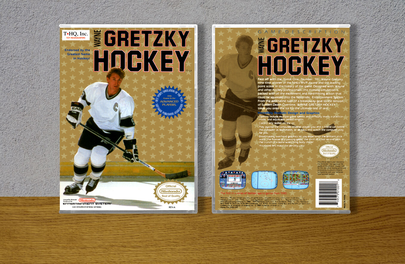Wayne Gretzky Hockey (No Logo on Jersey), Case Color: CLEAR (Transparent)