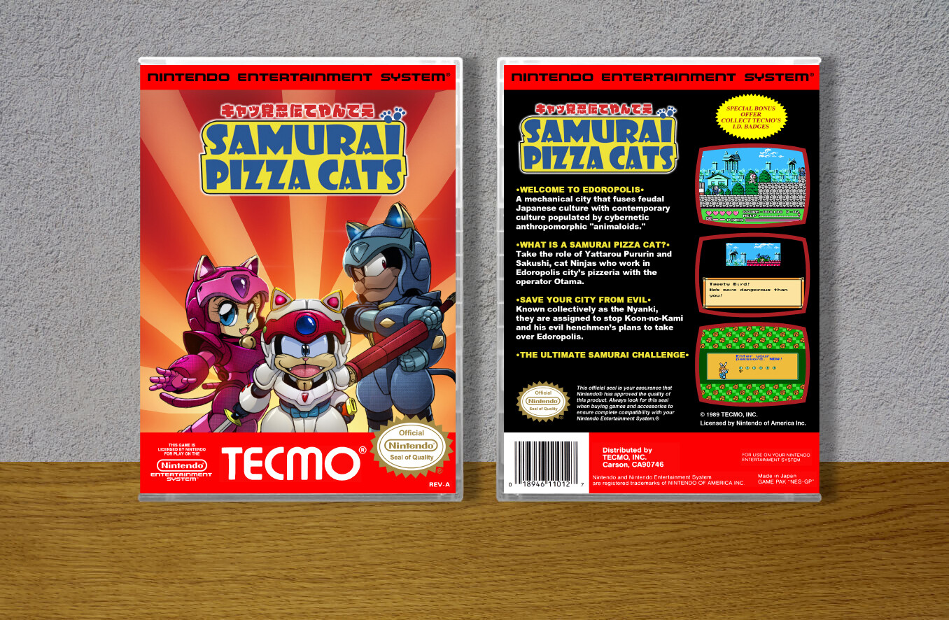 Samurai Pizza Cats, Case Color: CLEAR (Transparent)