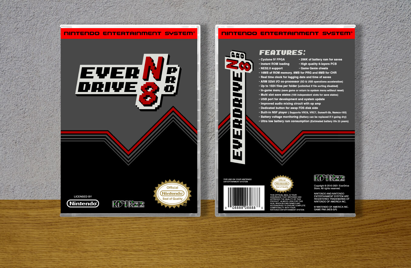 Everdrive N8 Pro, Case Color: CLEAR (Transparent)