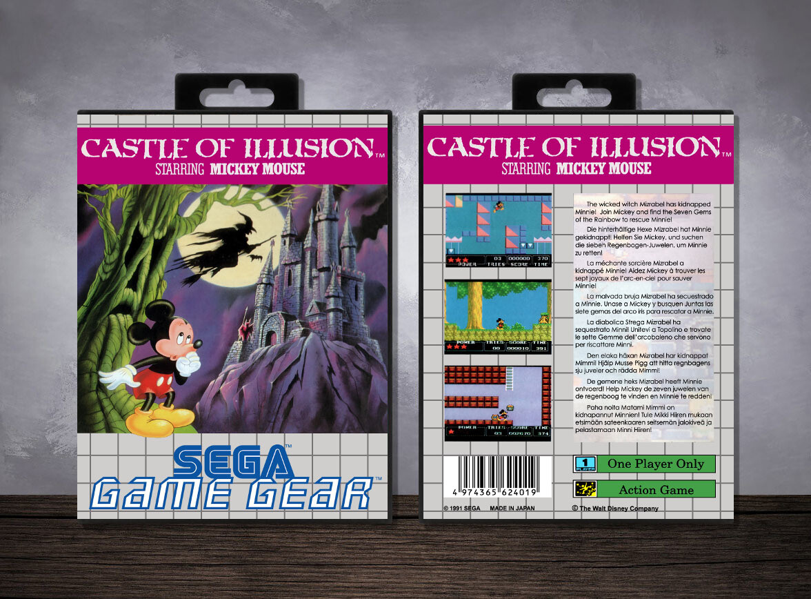 Castle of Illusion Starring Mickey Mouse, Case Color: Black