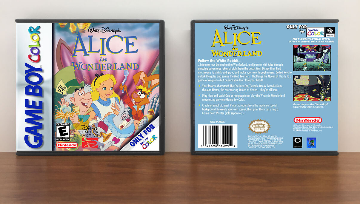 Disney&#39;s Alice in Wonderland, Artwork Spine Color: Chrome