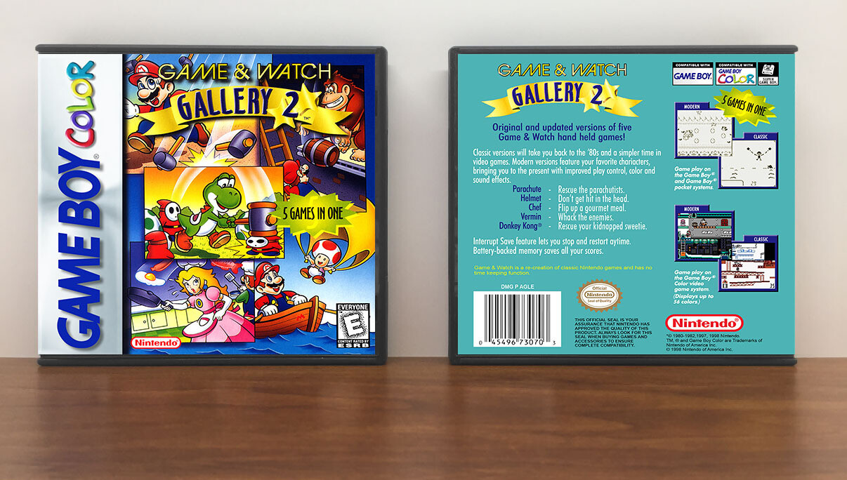 Game &amp; Watch Gallery 2, Artwork Spine Color: Chrome