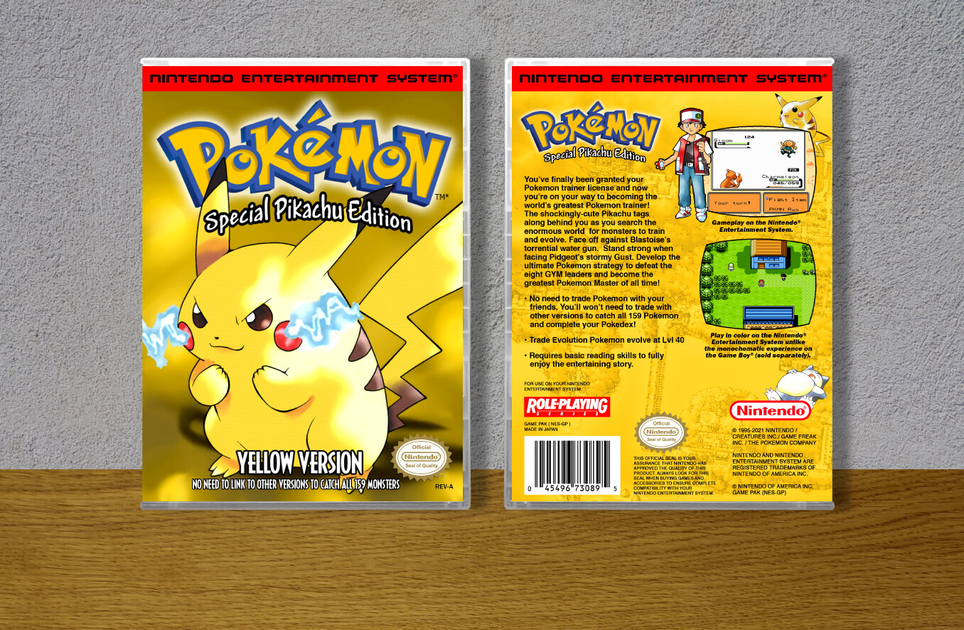 Pokemon Yellow Version, Case Color: CLEAR (Transparent)