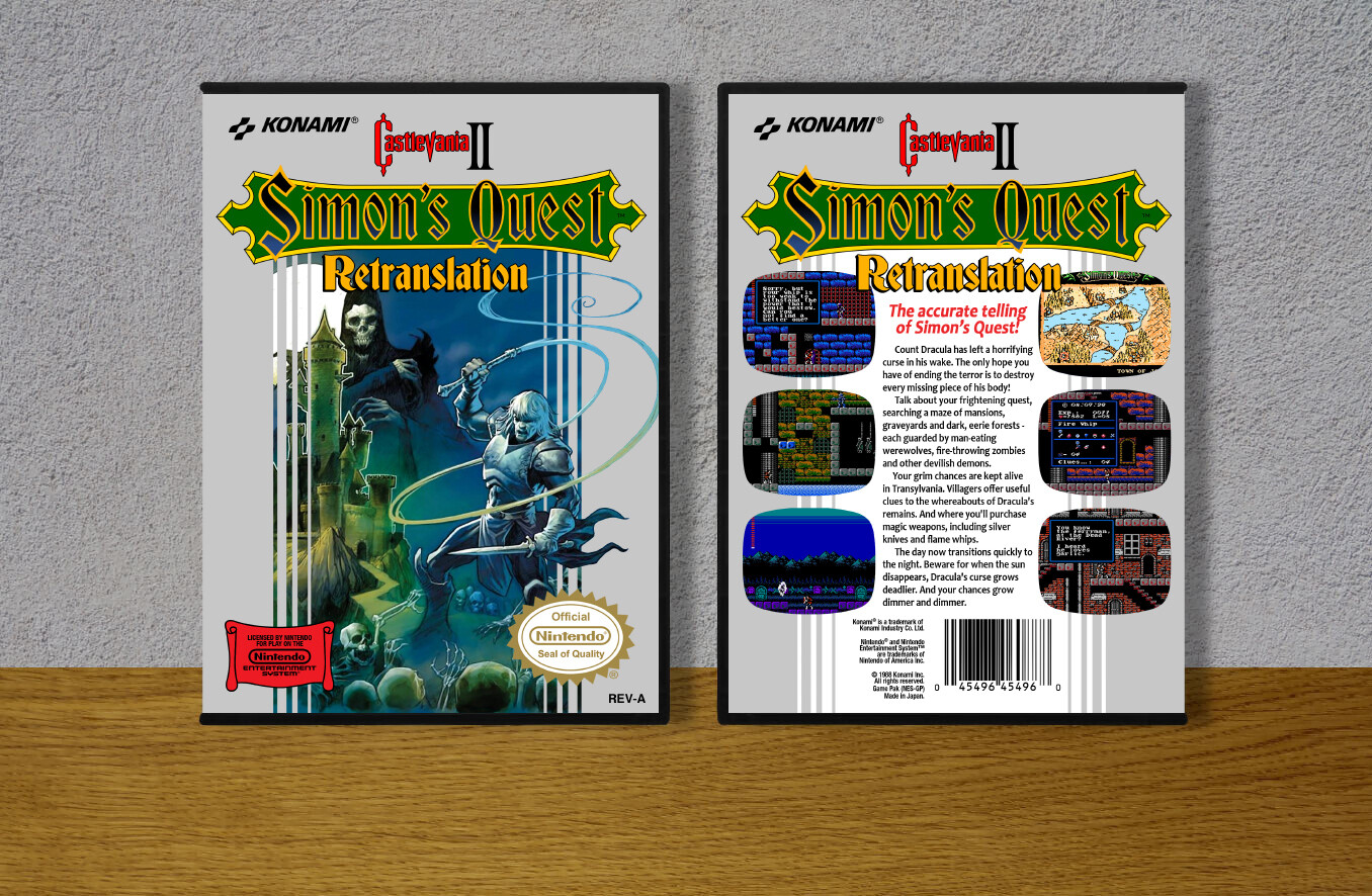 Castlevania II: Simon&#39;s Quest Retranslation, Case Color: DARK GREY (OEM DS CASE COLOR)