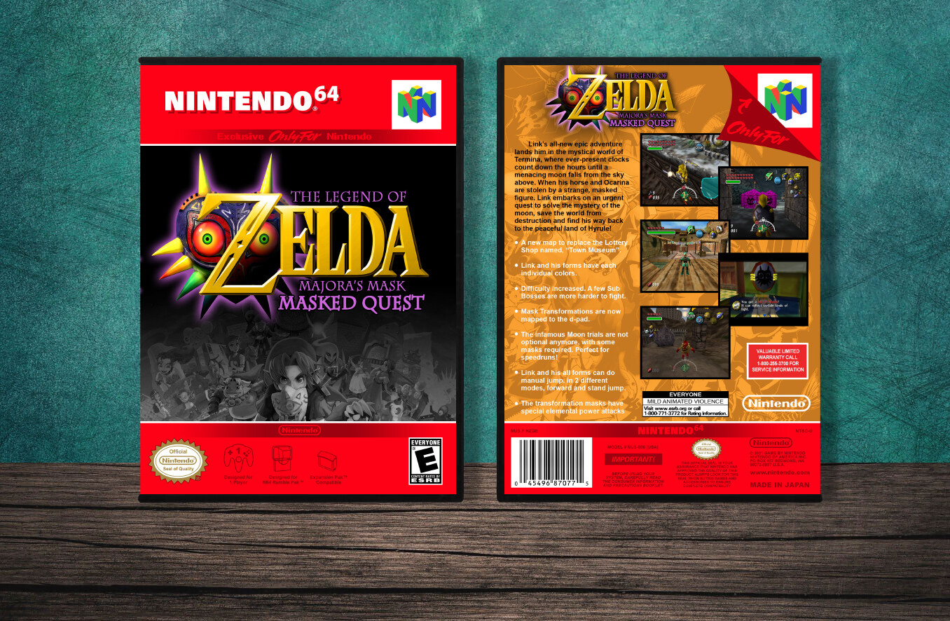 Legend of Zelda: Majora&#39;s Mask, The Masked Quest, Case Color: DARK GREY (OEM DS CASE COLOR)