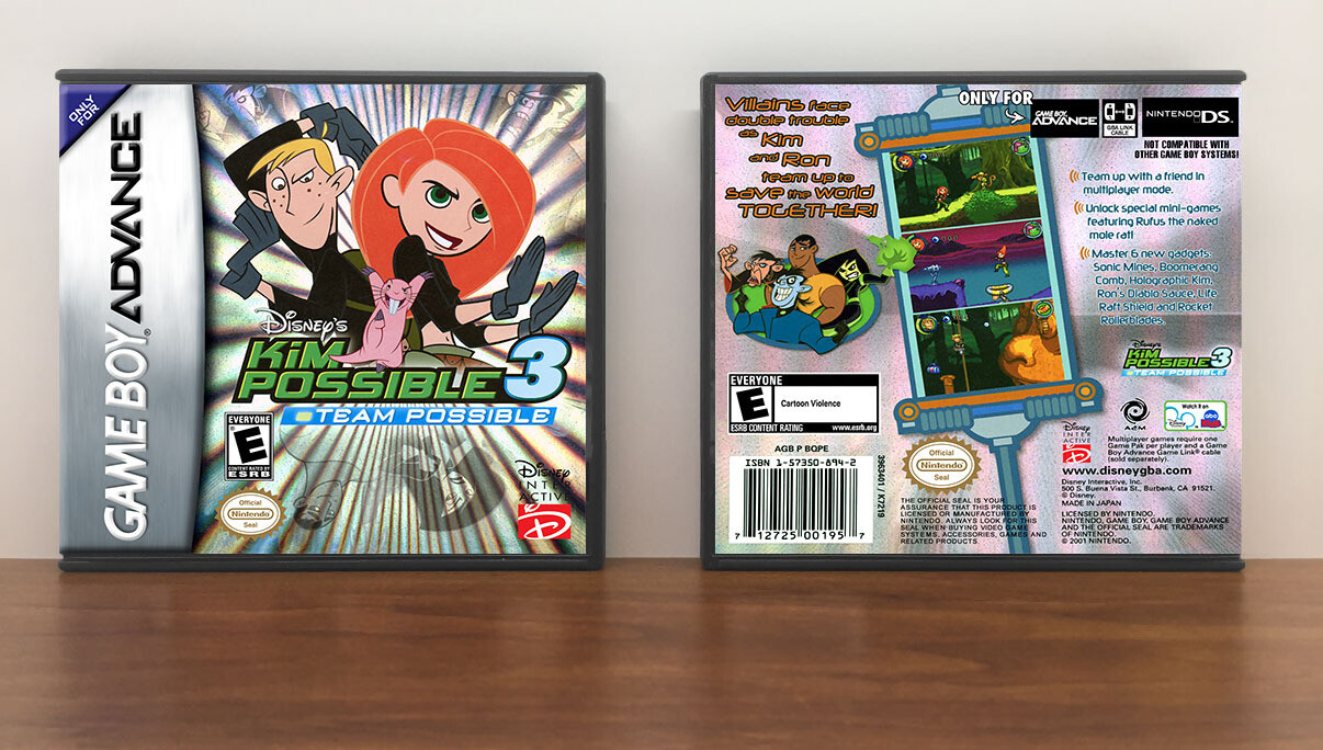 Disney's Kim Possible 3: Team Possible, Artwork Spine Color: Chrome