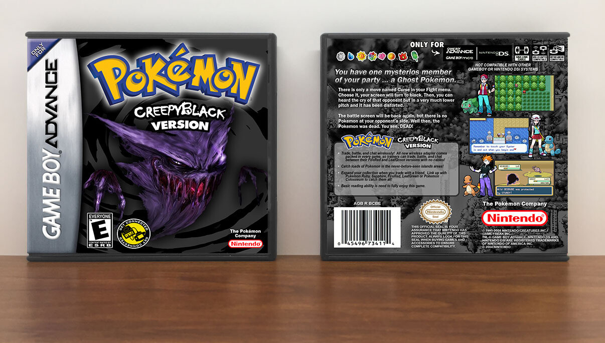 Pokemon Creepy Black Version, Artwork Spine Color: Chrome