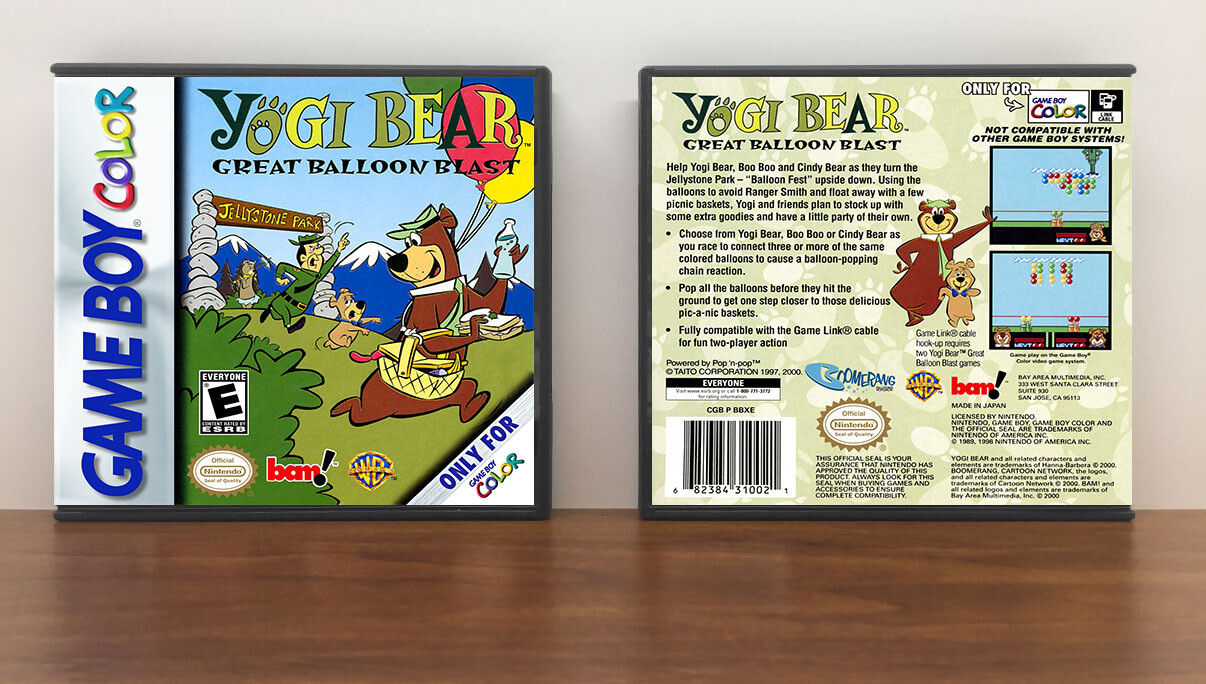Yogi Bear: Great Balloon Blast, Artwork Spine Color: Chrome