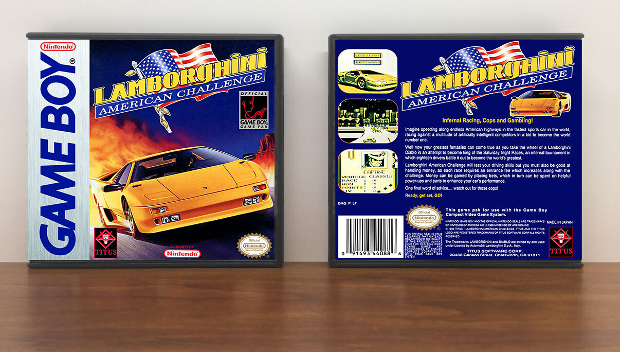 Lamborghini American Challenge, Artwork Spine Color: Chrome