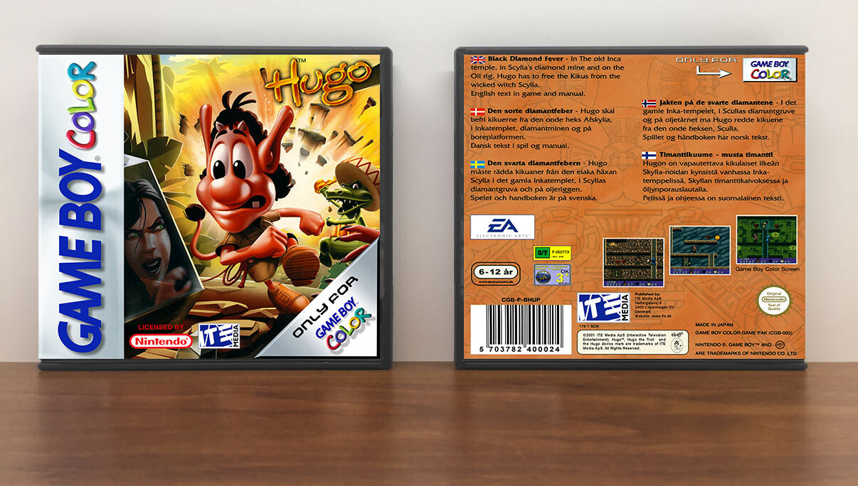 Hugo: Black Diamond Fever (PAL), Artwork Spine Color: Chrome