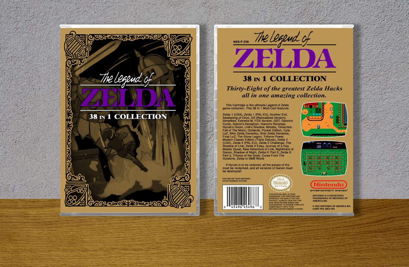 Legend of Zelda, The 38-in-1, Case Color: CLEAR (Transparent)