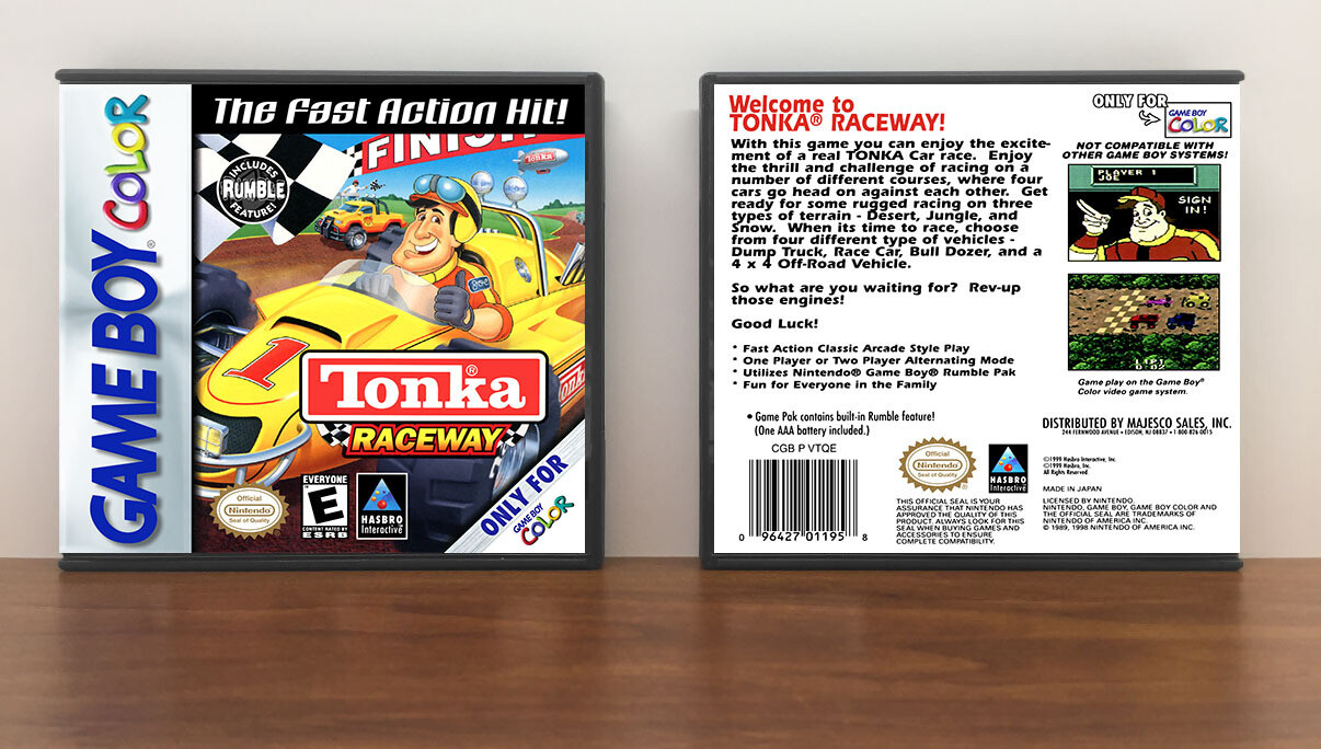 Tonka Raceway (Thick), Case Color: DARK GREY (OEM DS CASE COLOR), Artwork Spine Color: Chrome
