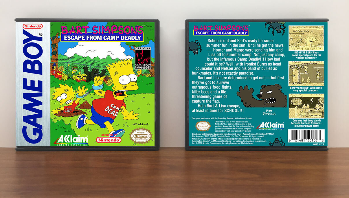 Bart Simpson&#39;s Escape from Camp Deadly, Artwork Spine Color: Chrome