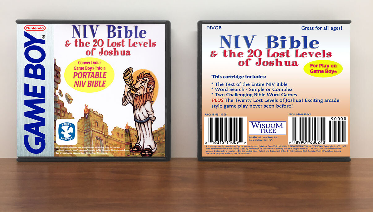NIV Bible &amp; the 20 Lost Levels of Joshua, Artwork Spine Color: Chrome