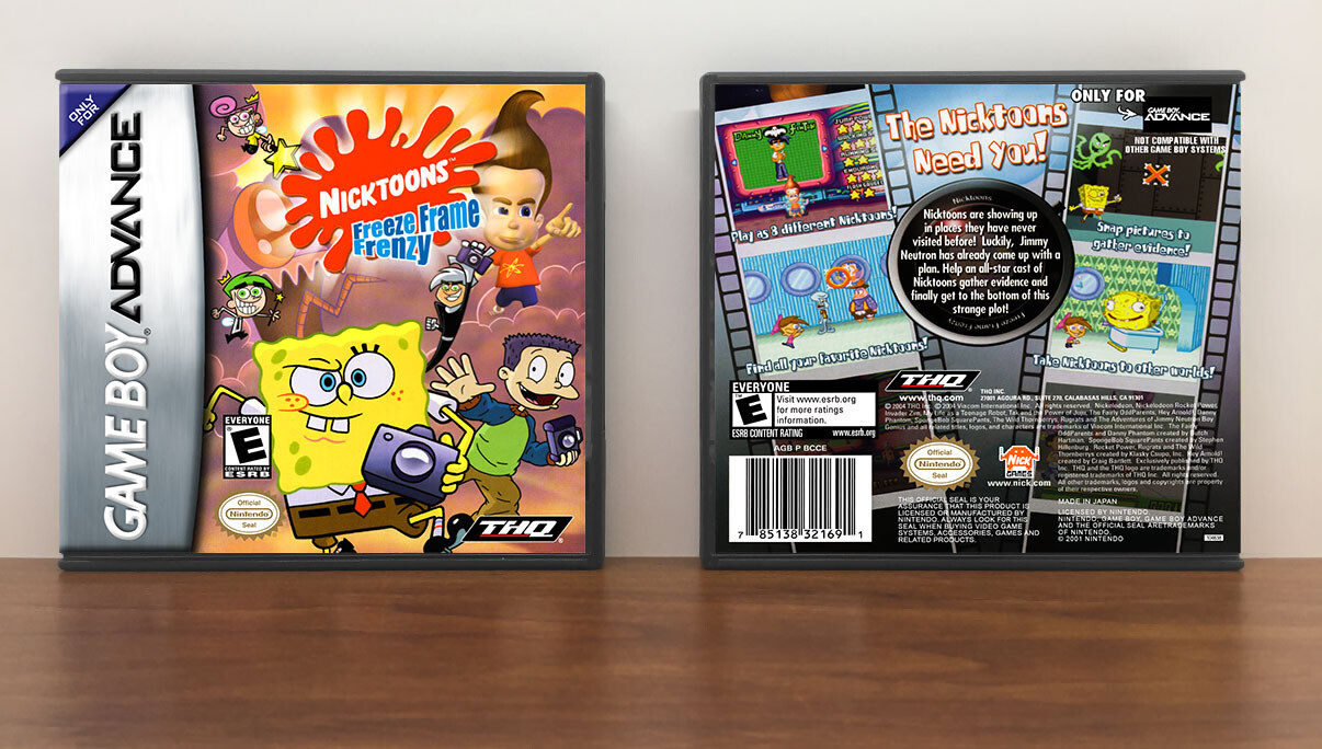 Nicktoons: Freeze Frame Frenzy, Artwork Spine Color: Chrome